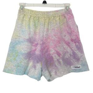 Campbell & Kramer Tie Dye Shorts Womens Size XS Stormy Rainbow Sweat Short Multi